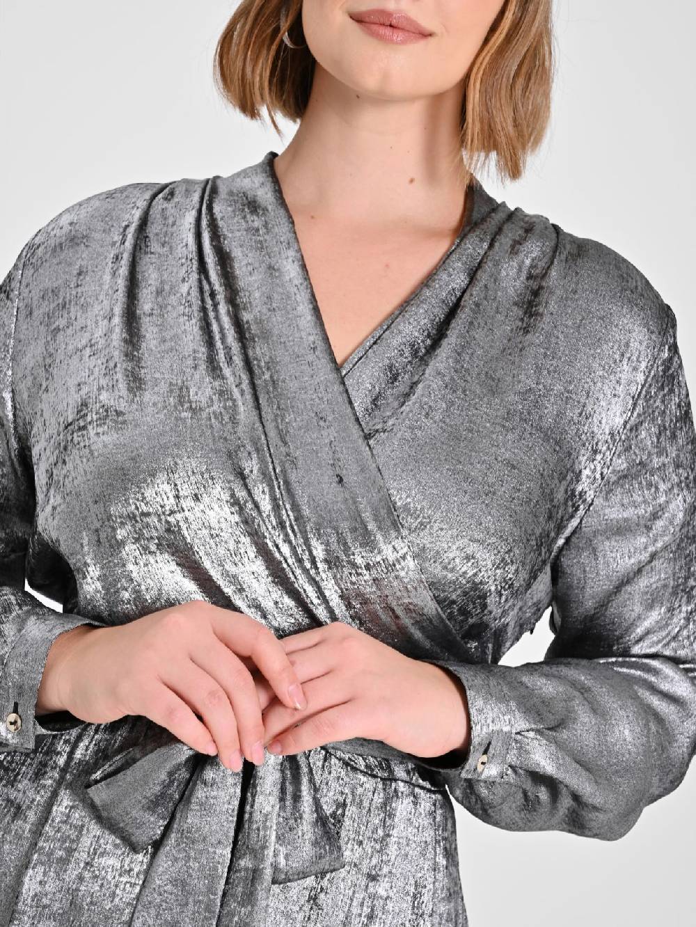 Rinascimento Abito Curvy Argento 2025