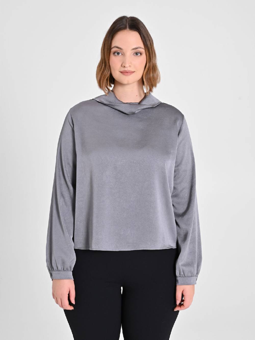 Rinascimento Blusa Grigia Curvy Italy