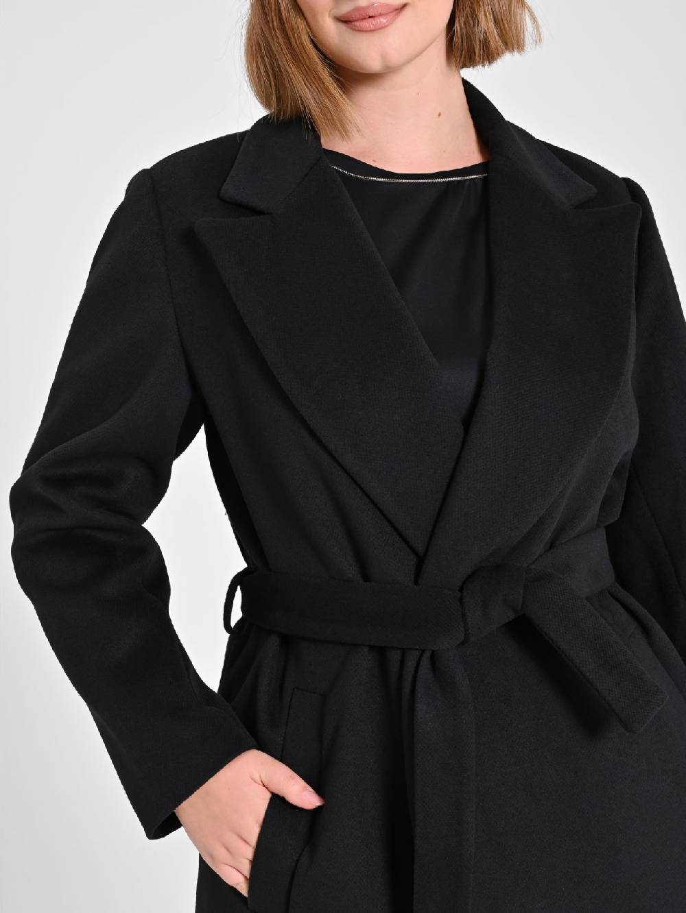 Rinascimento Cappotto Curvy Nero Nuovo