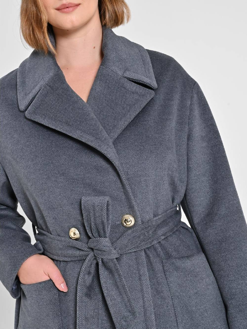 Rinascimento Cappotto Curvy Grigio Spedizione Gratuita