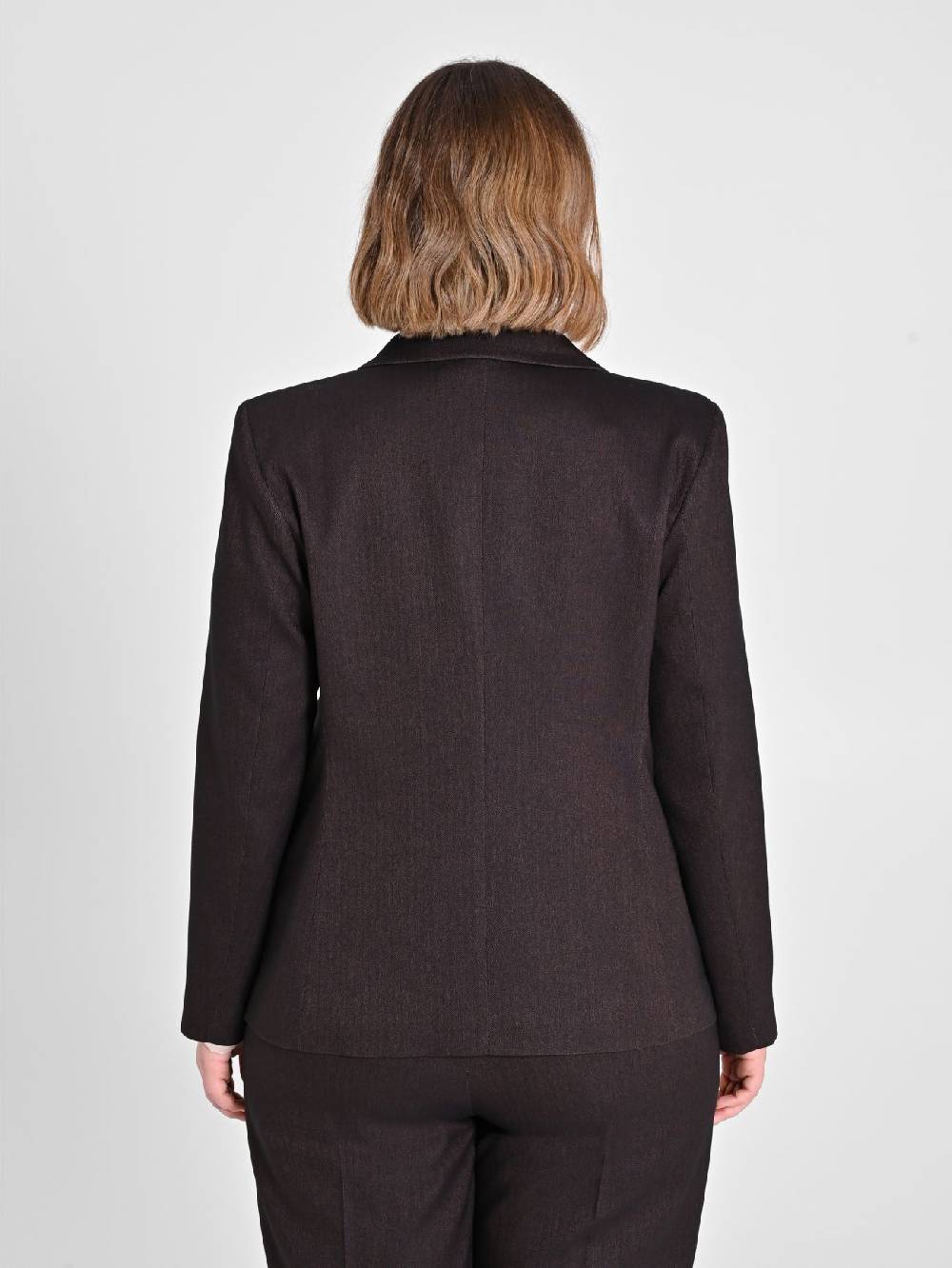 Rinascimento Giacca Curvy in Poliviscosa Marrone Pezzi Unici
