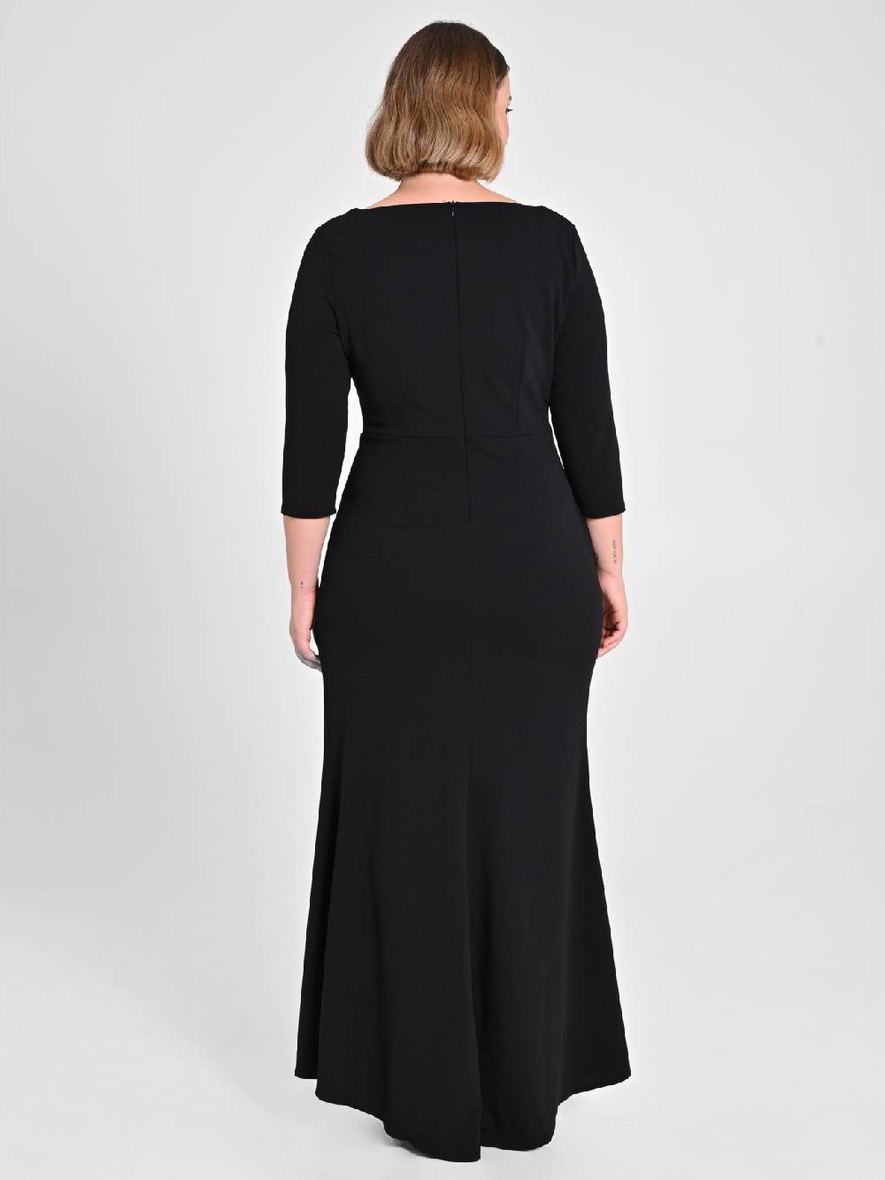 Rinascimento Abito Lungo Curvy Nero Soddisfazione Garantita