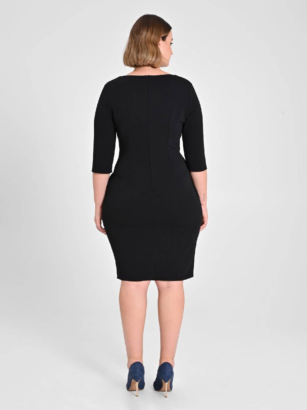 Rinascimento Tubino Curvy Nero Consegna Veloce