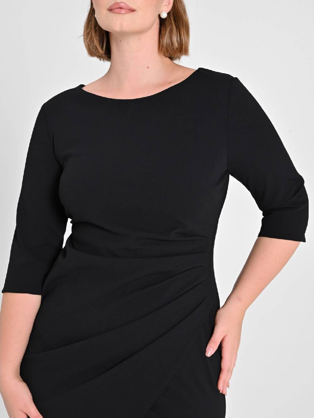 Rinascimento Tubino Curvy Nero Consegna Veloce