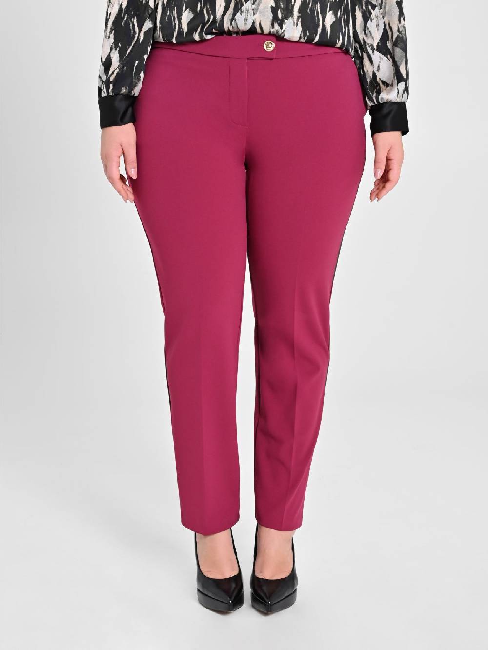 Rinascimento Pantaloni Curvy Skinny Bordeaux Fino Al -60%