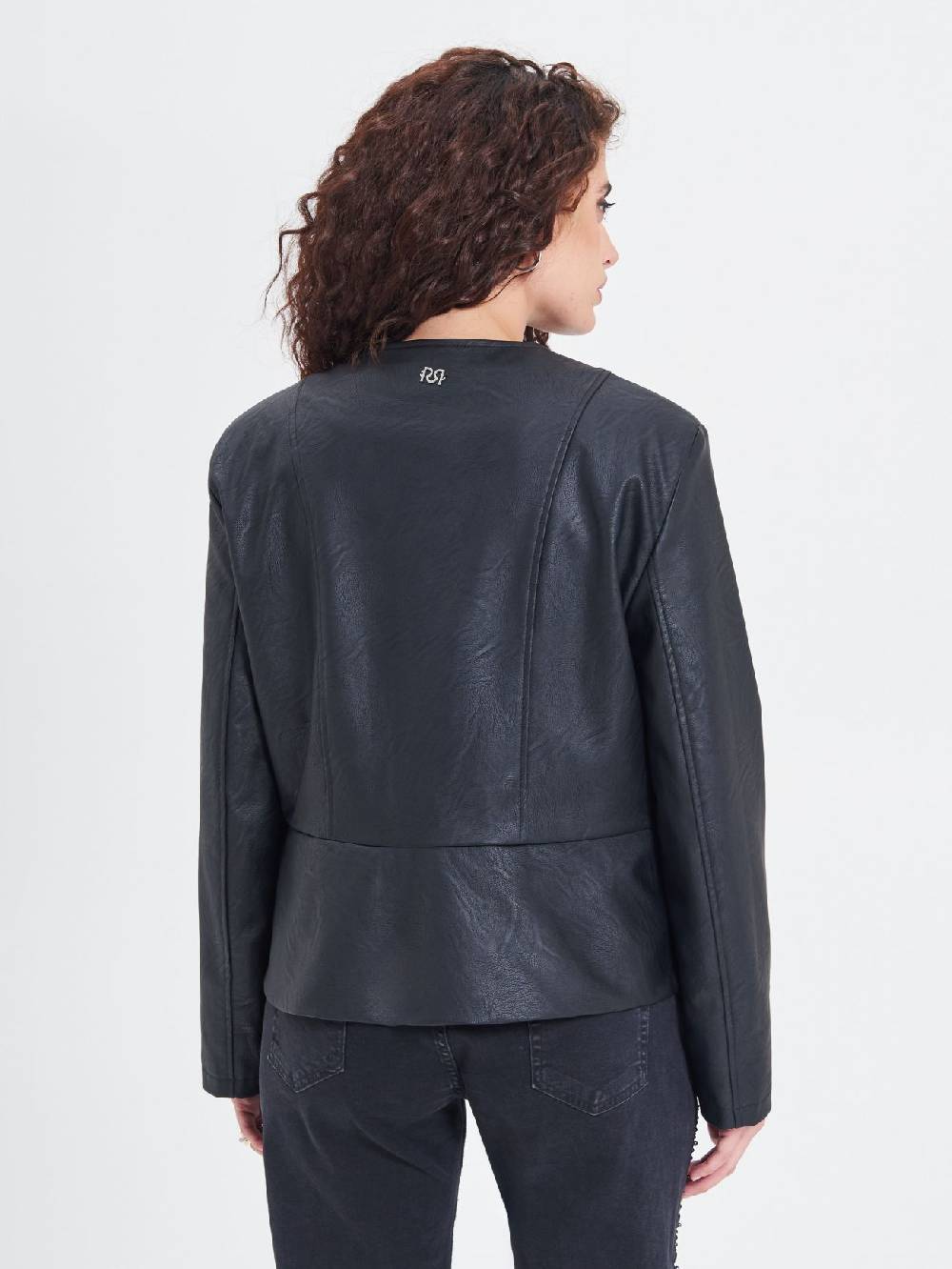 Rinascimento Giubbino Curvy in similpelle con Baschina Shopping Online