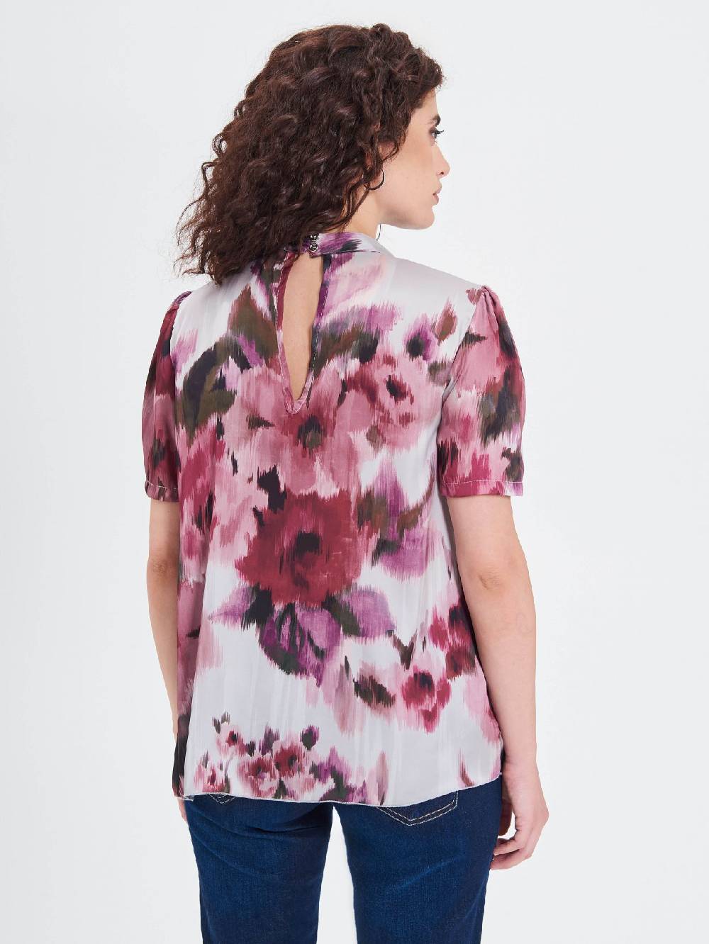 Rinascimento Blusa Curvy stampa Fiori Astratti Sottocosto