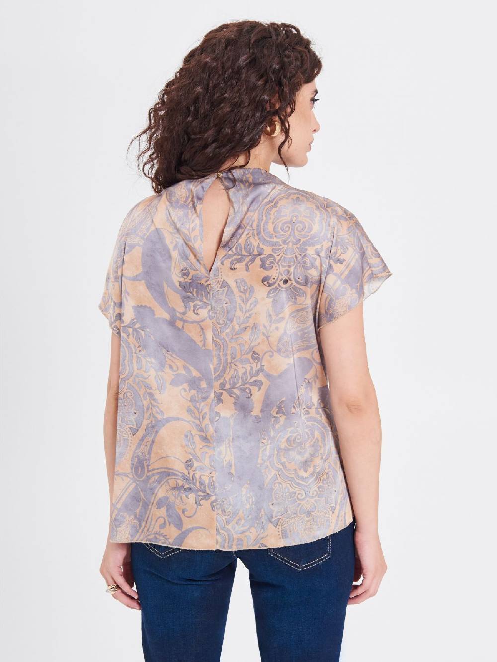 Rinascimento Blusa Curvy stampa Cachemire Sconto