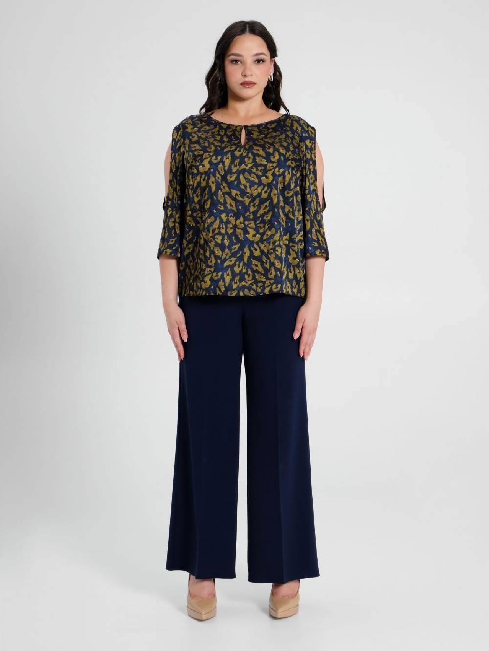 Rinascimento Blusa Curvy Animalier Economico
