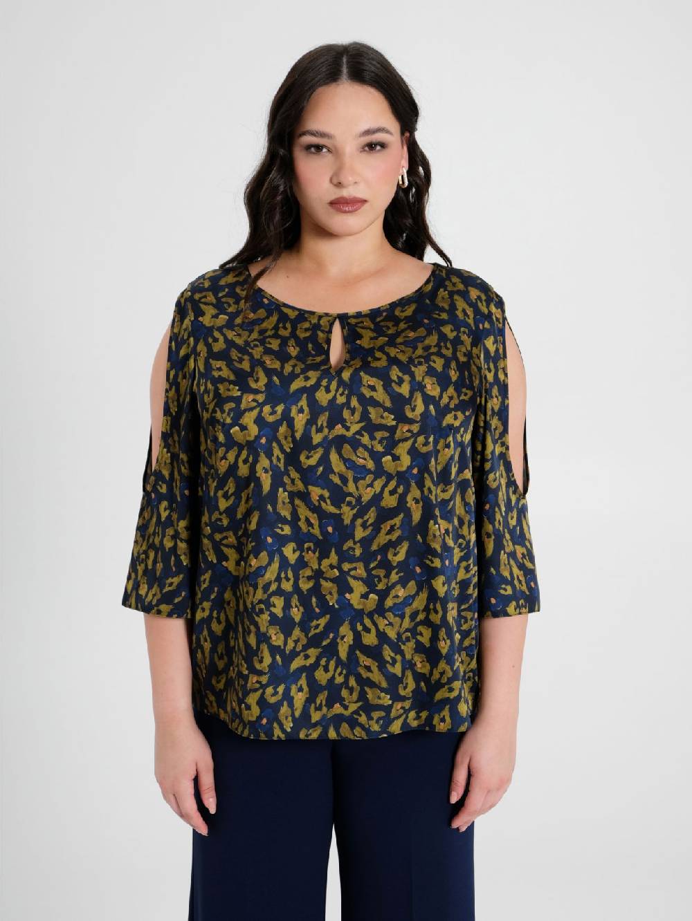Rinascimento Blusa Curvy Animalier Economico