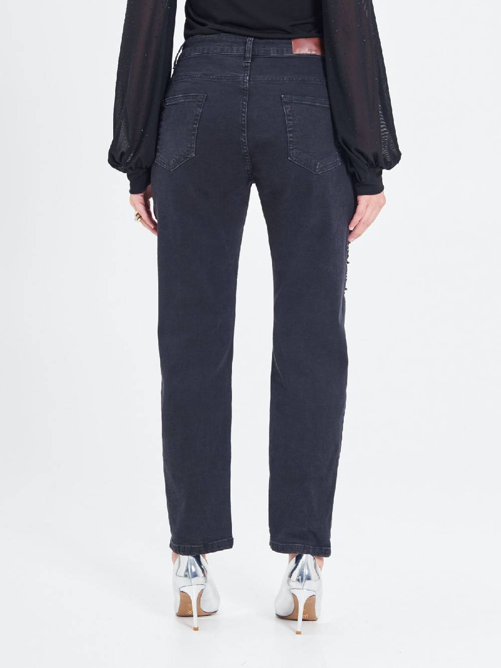 Rinascimento Jeans Curvy Borchie & Strass Saldi