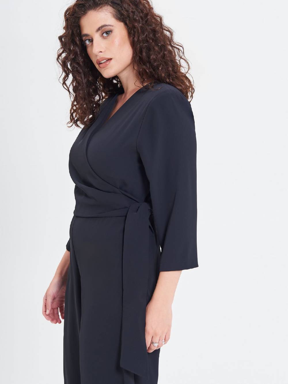 Rinascimento Tuta Curvy Fiocco Nera Nuova