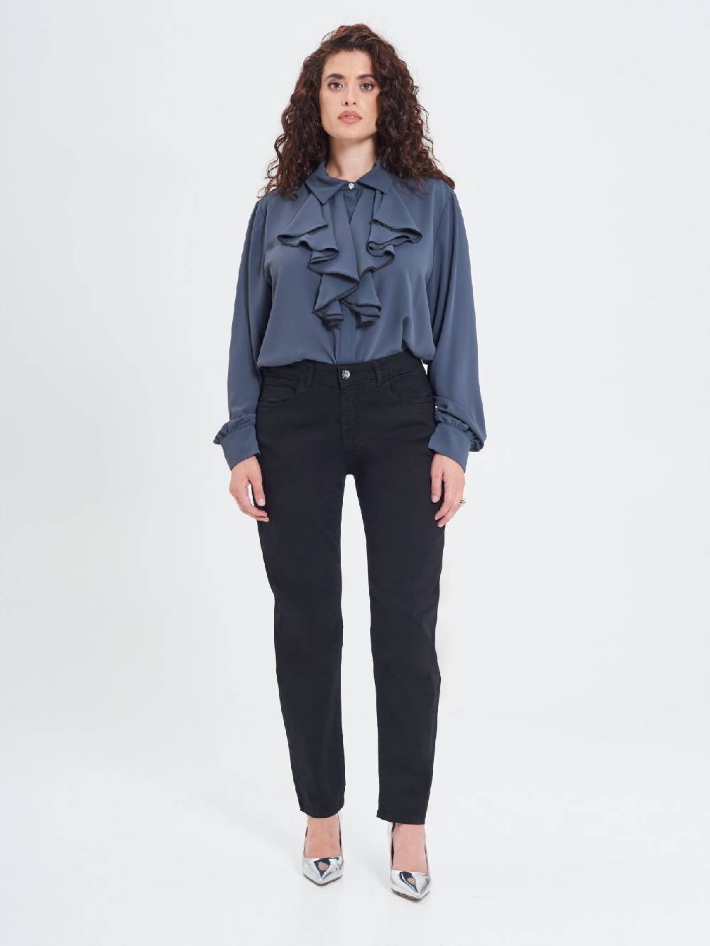 Rinascimento Jeans Curvy Neri 2025