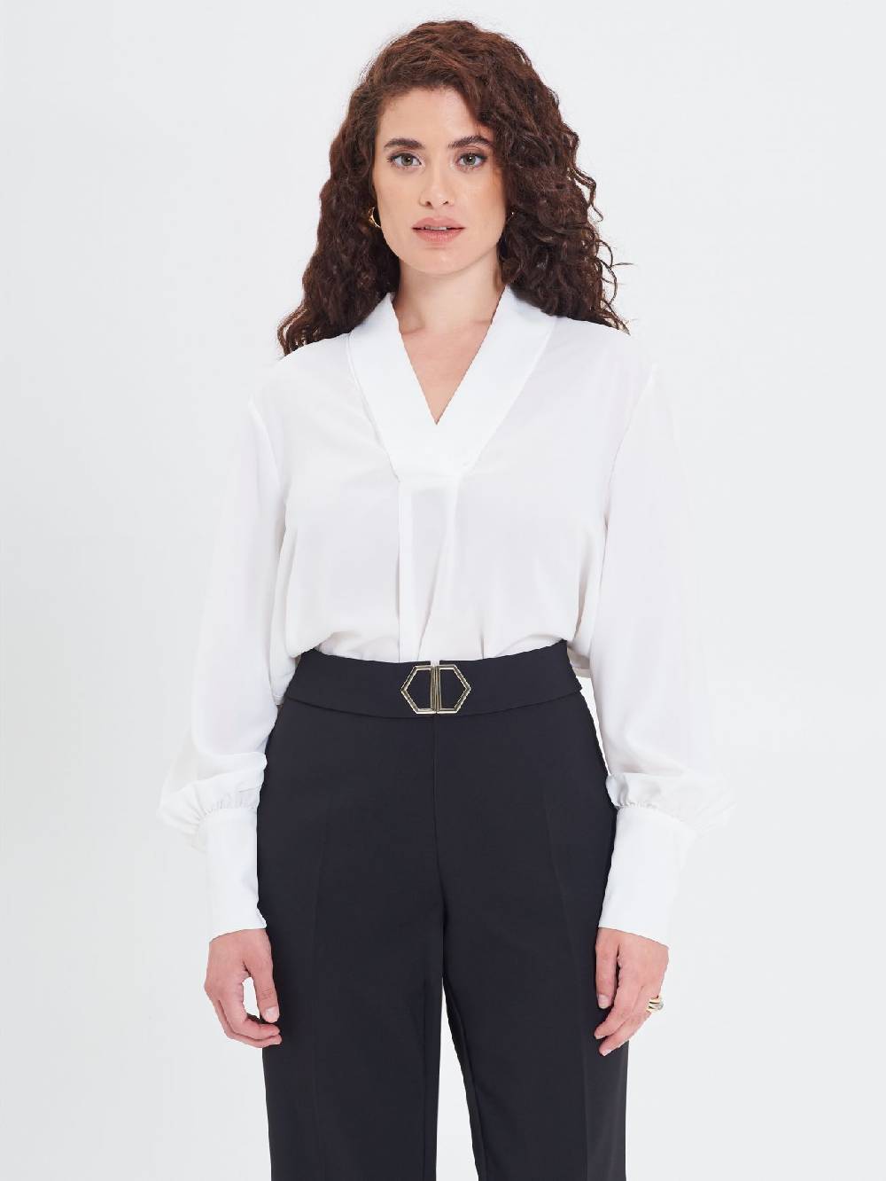 Rinascimento Blusa Curvy Bianca Offerta per la Festa della Mamma
