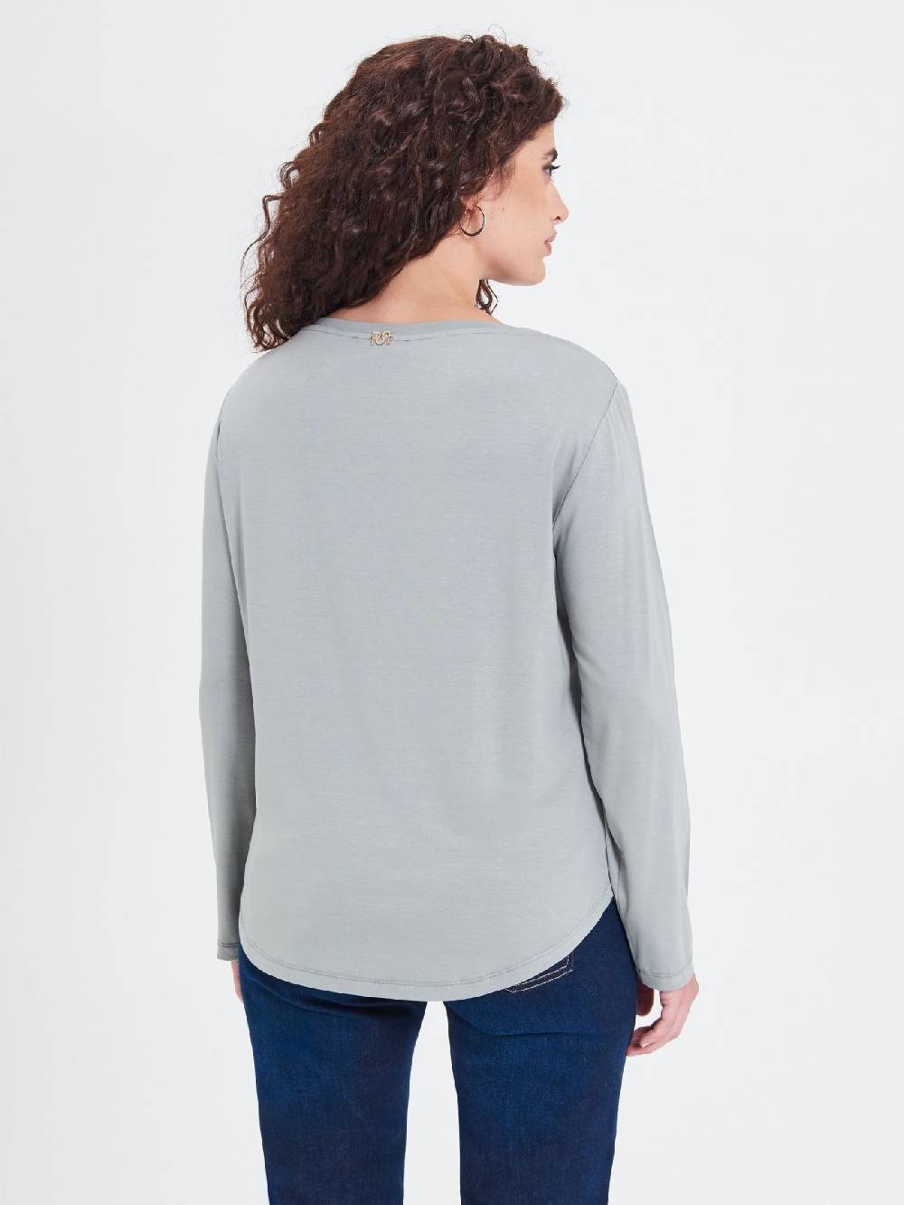 Rinascimento Blusa Curvy Envers Satin Grigia Offerta Giorno del Papà