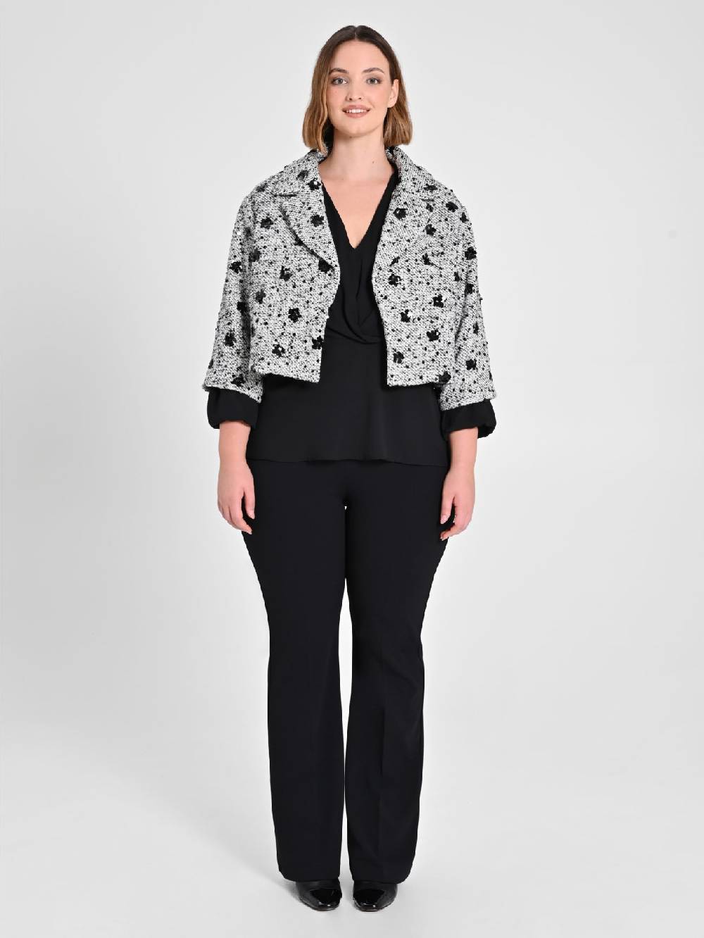 Rinascimento Giacca Curvy Black & White Liquidazione