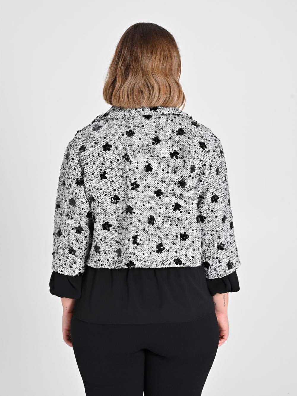Rinascimento Giacca Curvy Black & White Liquidazione