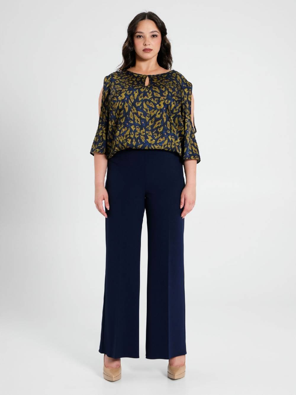 Rinascimento Pantaloni Curvy Palazzo Blu Offerte giornaliere