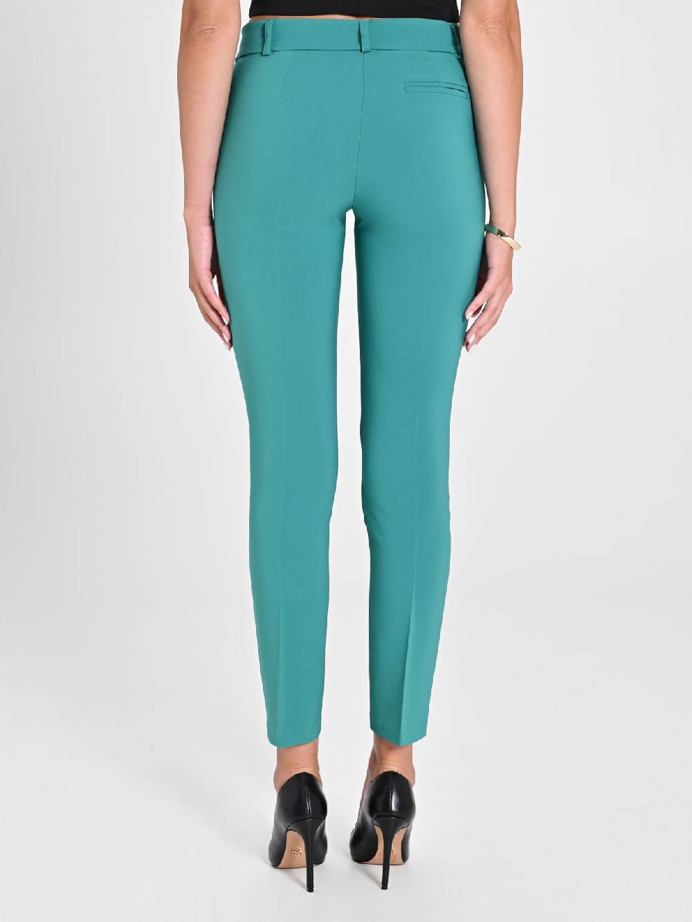 Rinascimento Pantaloni Straight in Tessuto Tecnico Verde Giada Sconti VIP