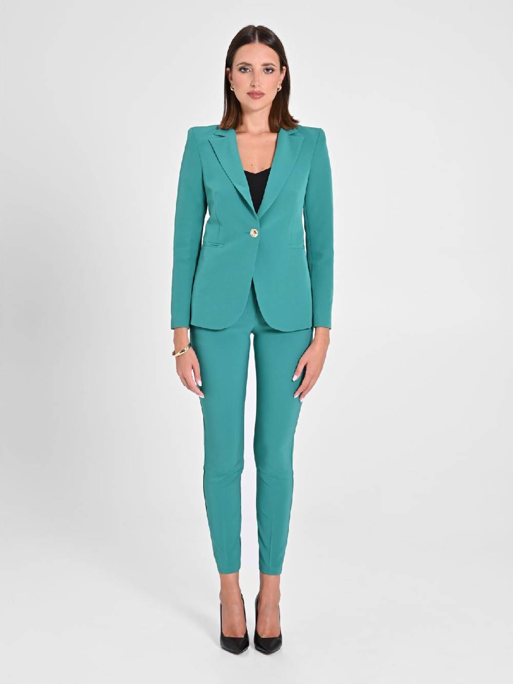 Rinascimento Giacca in Tessuto Tecnico Verde Giada Super Saving Price