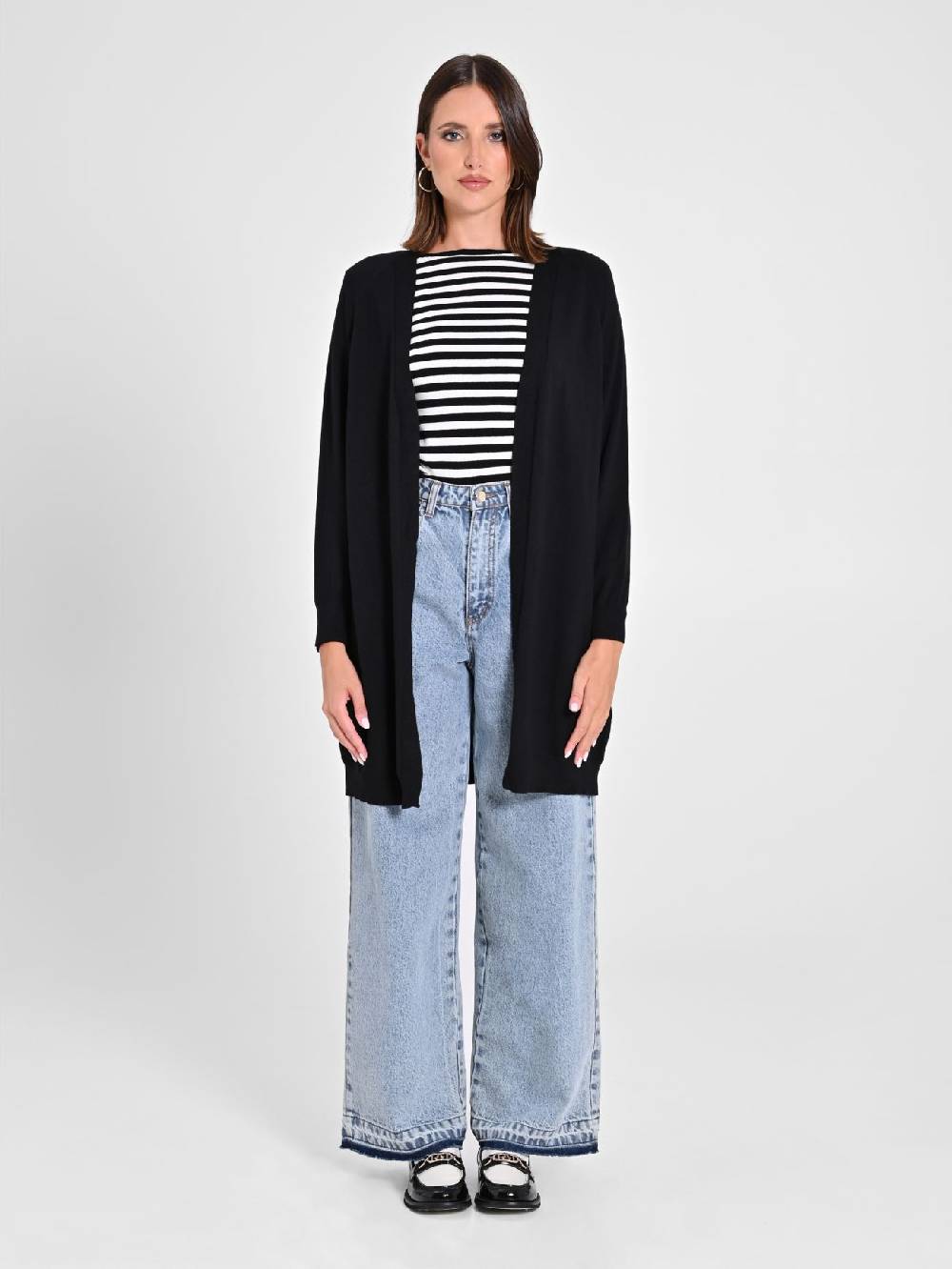 Rinascimento Cardigan Nero in Maglia Ultimi due giorni
