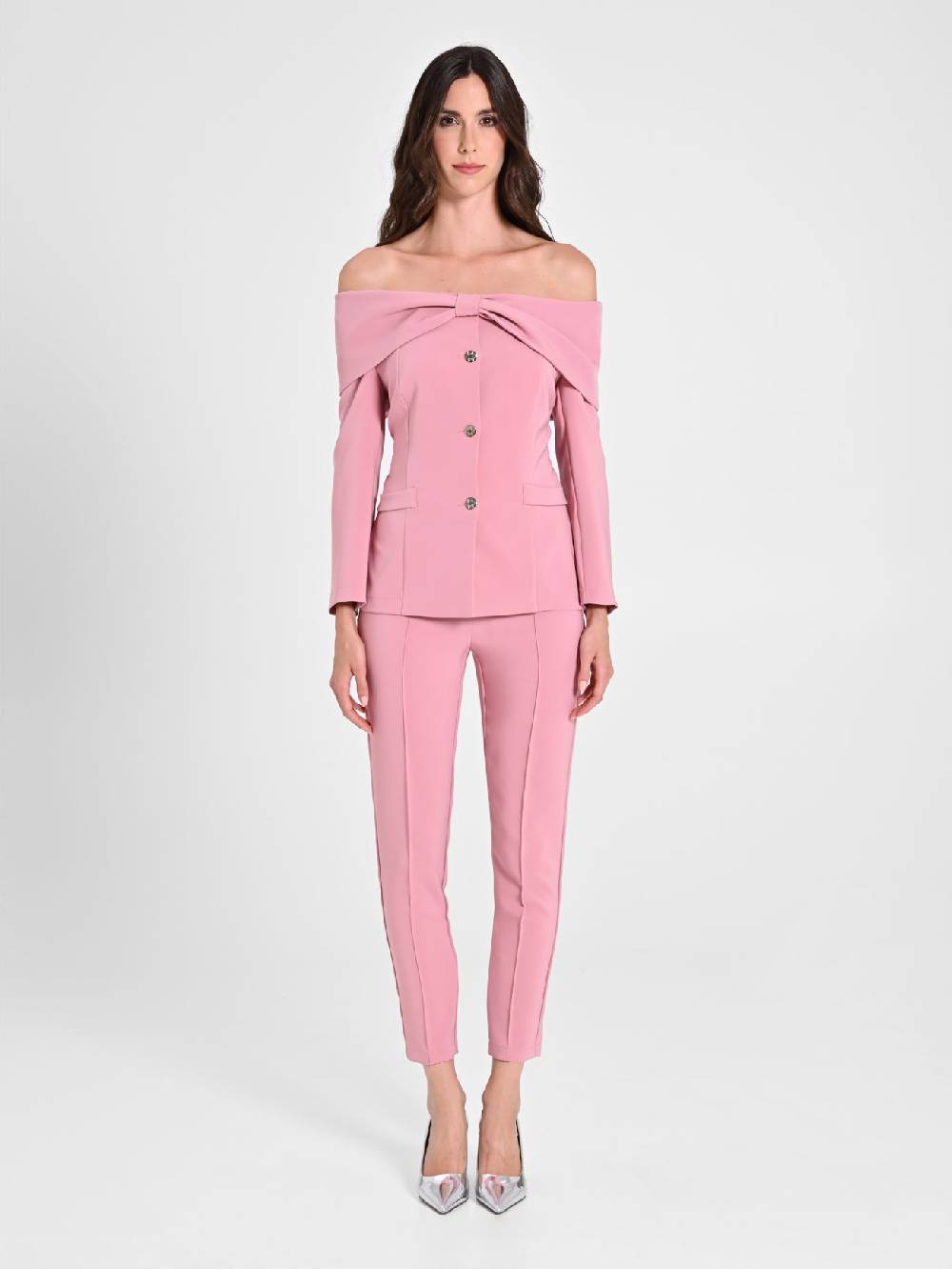 Rinascimento Giacca con Fiocco Rosa Antico Fino al 50% di sconto