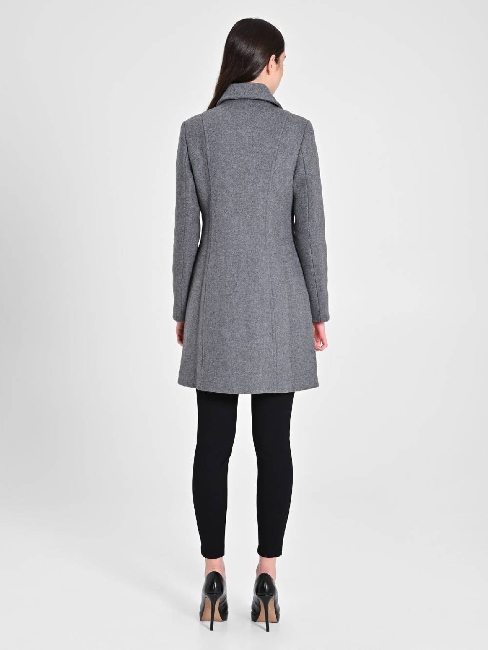 Rinascimento Cappotto Grigio con Bottoni Dorati Black Friday Prezzi