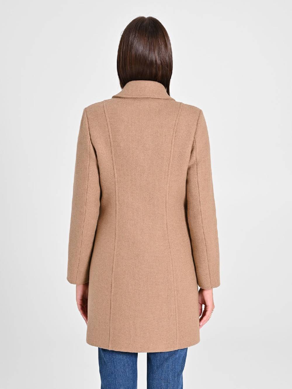 Rinascimento Cappotto Cammello con Bottoni Dorati In vendita