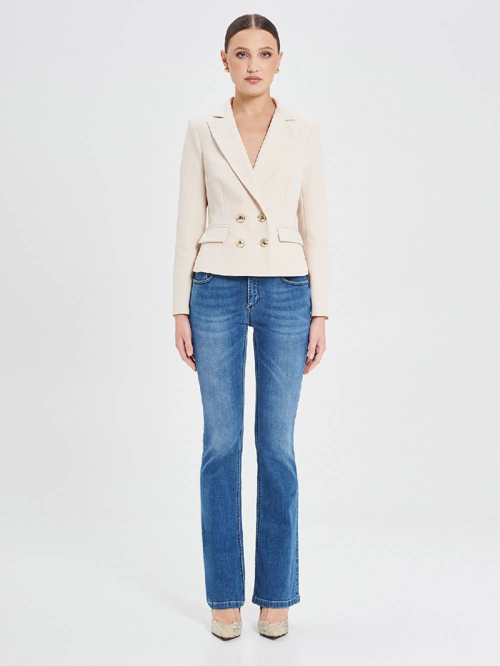Rinascimento Giacca Doppiopetto Beige Donna Italia