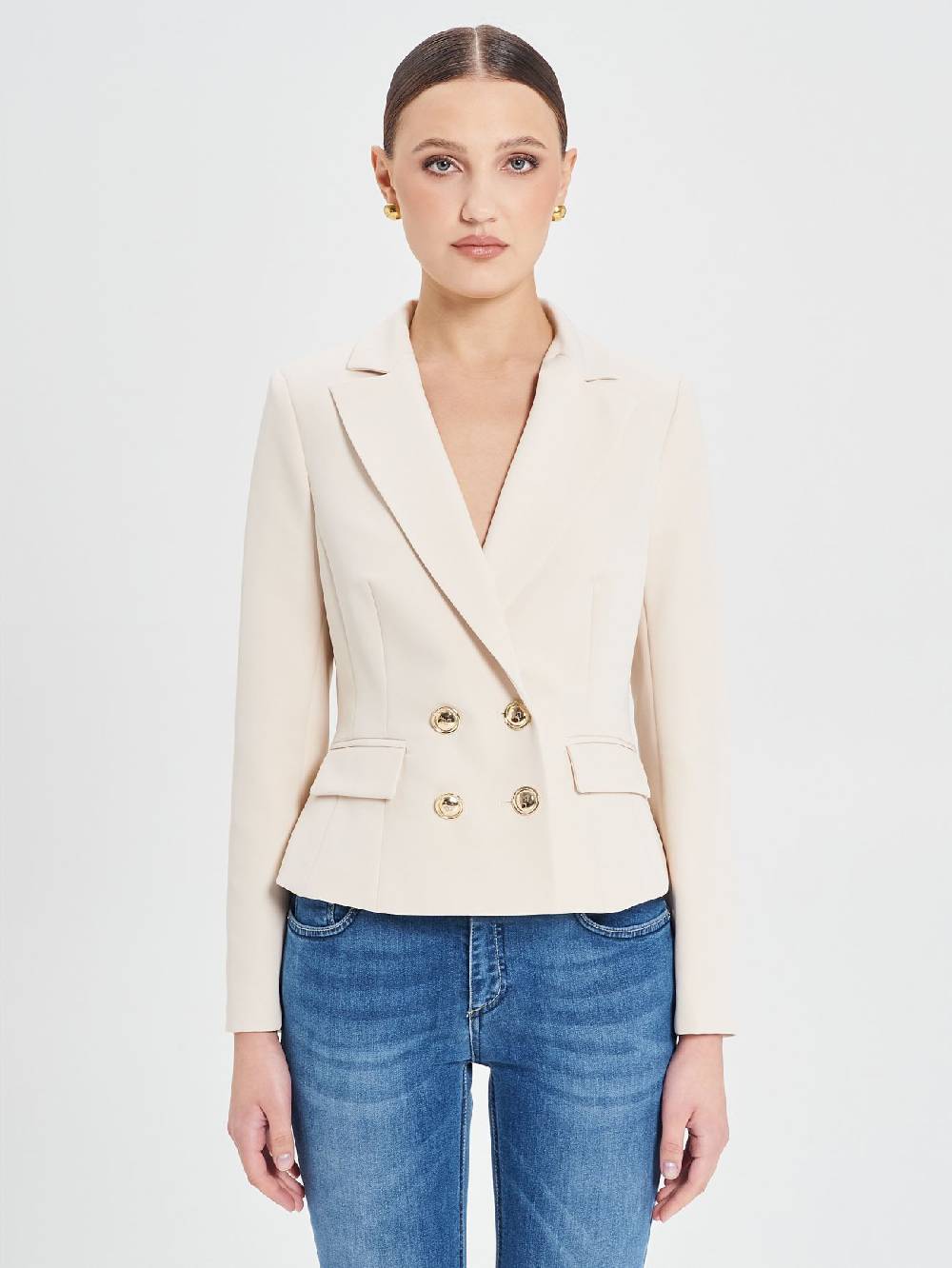 Rinascimento Giacca Doppiopetto Beige Donna Italia