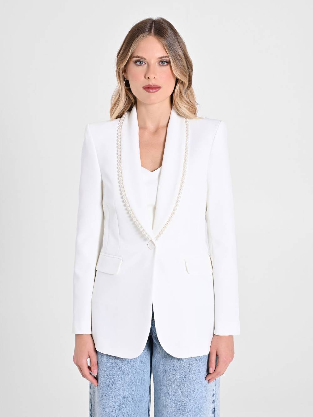 Rinascimento Giacca con Perle Presa