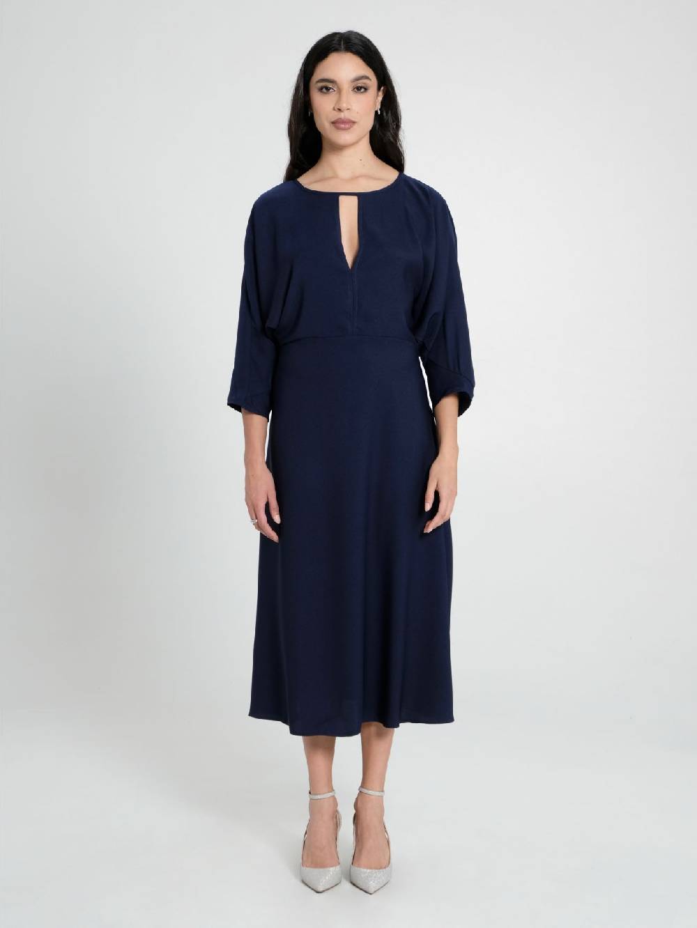 Rinascimento Abito Midi con Maniche Kimono In Vendita