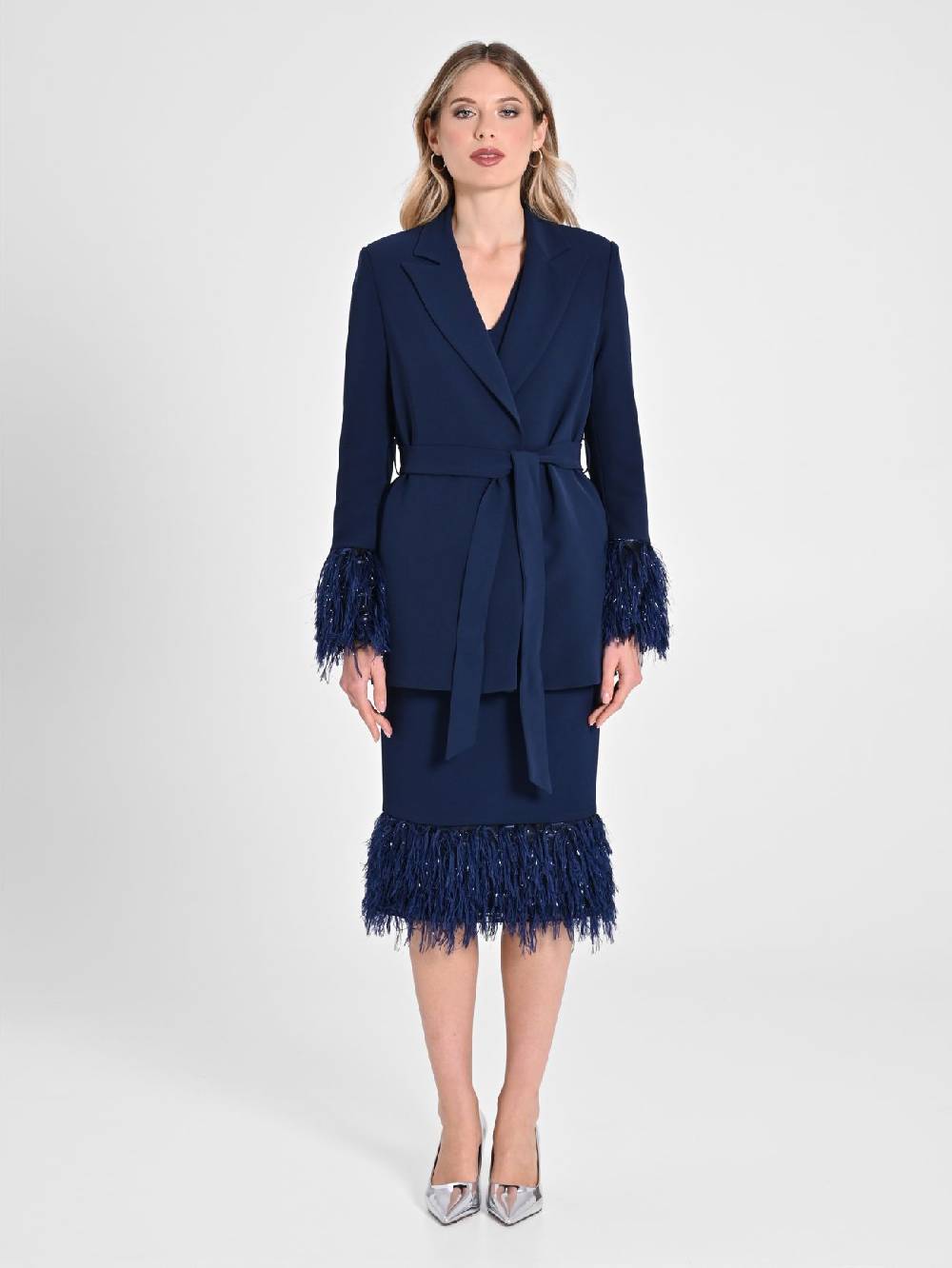 Rinascimento Giacca Piume Lurex Saldi