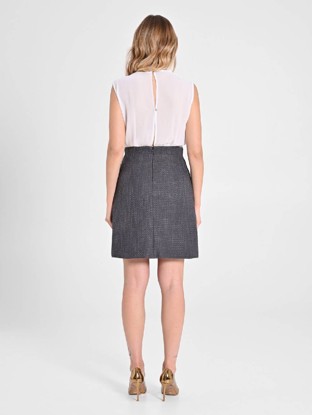 Rinascimento Tubino bicolore Tweed Vendite Flash