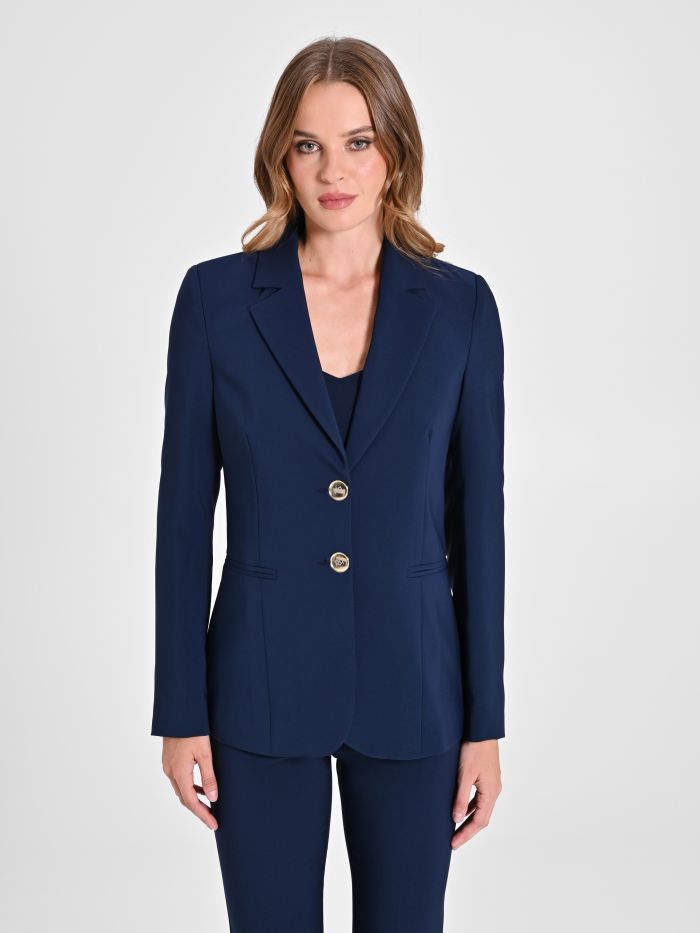 Rinascimento Giacca a Due Bottoni in Tessuto Tecnico color Blu Comprare a buon mercato