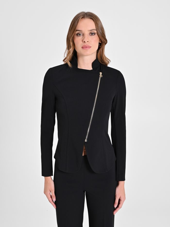 Rinascimento Giacca zip in scuba crèpe Donna Offerta esclusiva