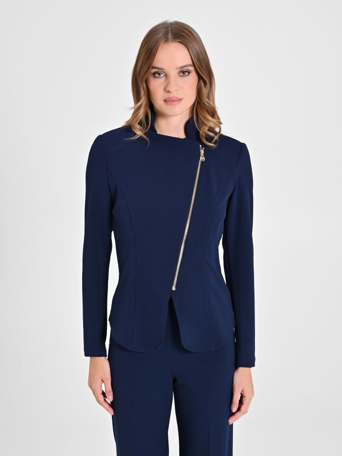 Rinascimento Giacca zip in scuba crèpe Vendite stagionali