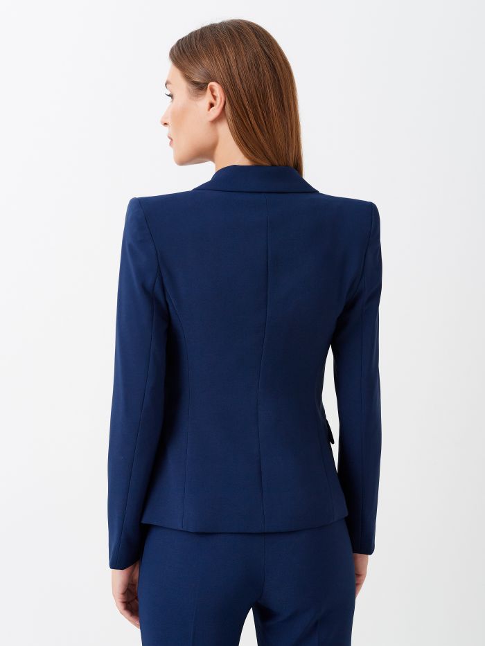 Rinascimento Giacca Doppiopetto in Tessuto Tecnico color Blu Black Friday