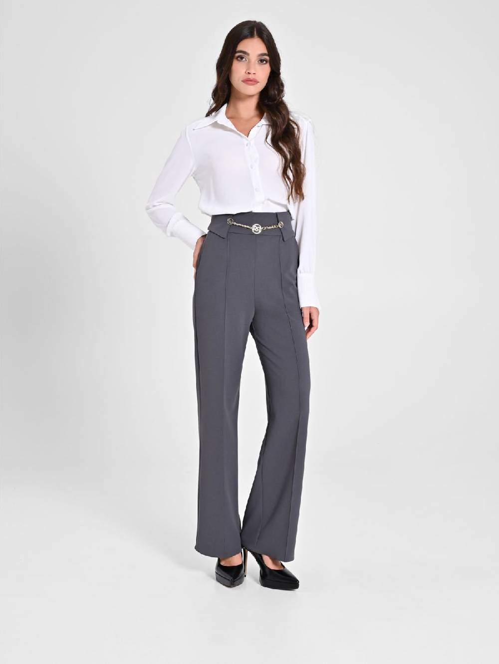 Rinascimento Pantaloni Grigi Chains