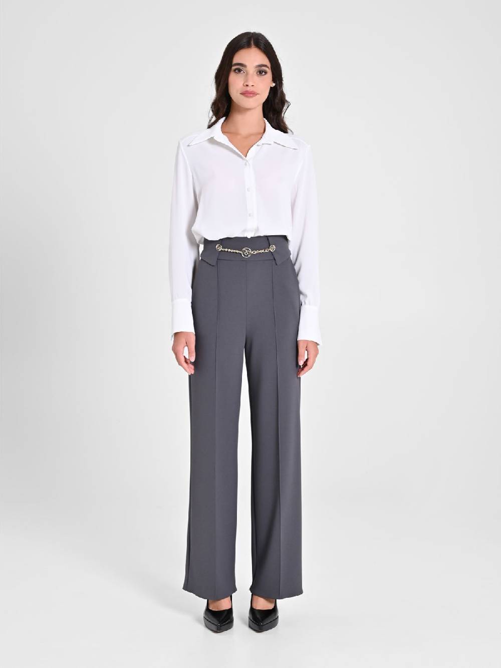 Rinascimento Pantaloni Grigi Chains Ultimo giorno