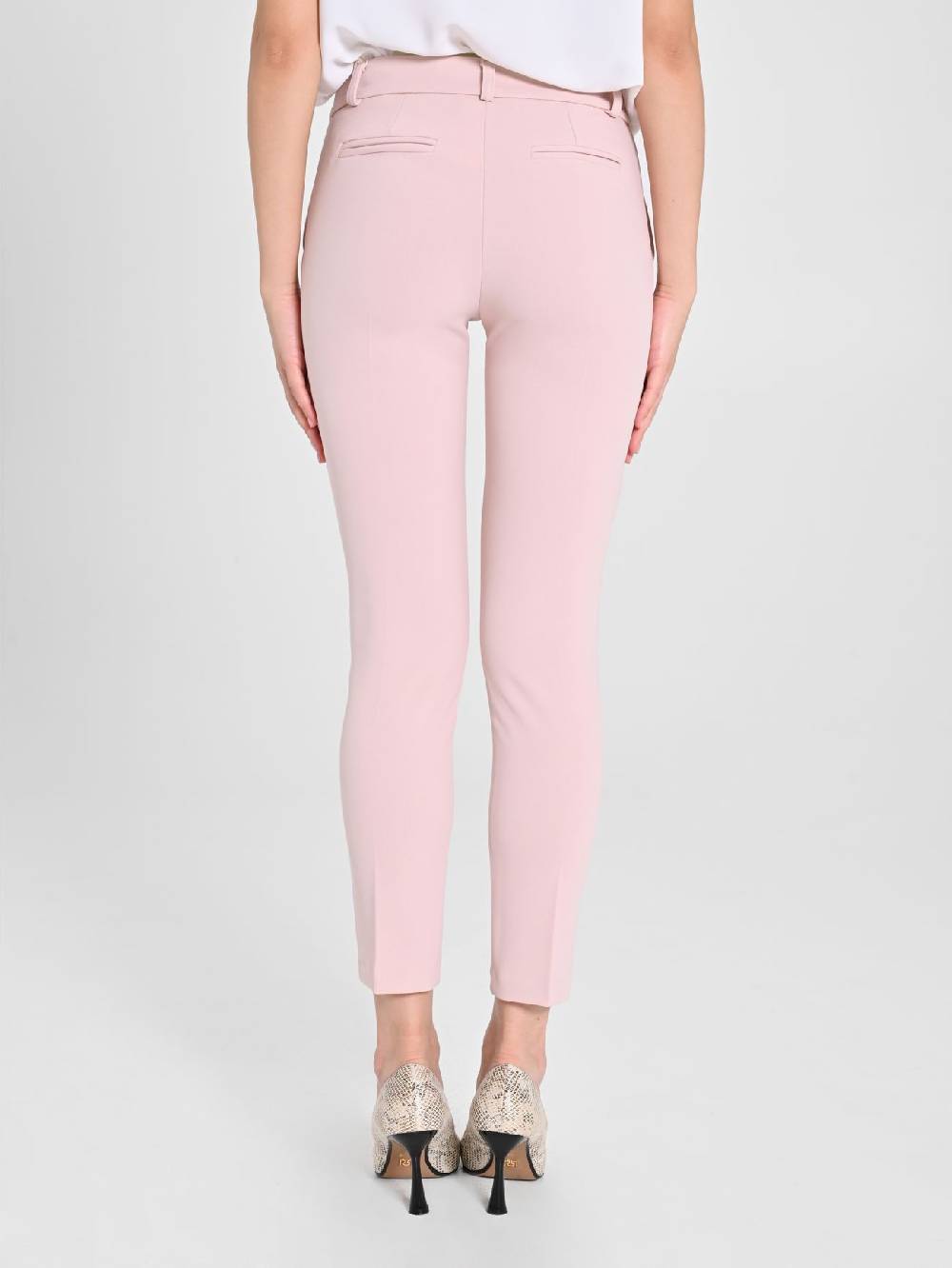 Rinascimento Pantaloni Straight in Scuba mano Crepe Rosa Fino al 65% di sconto