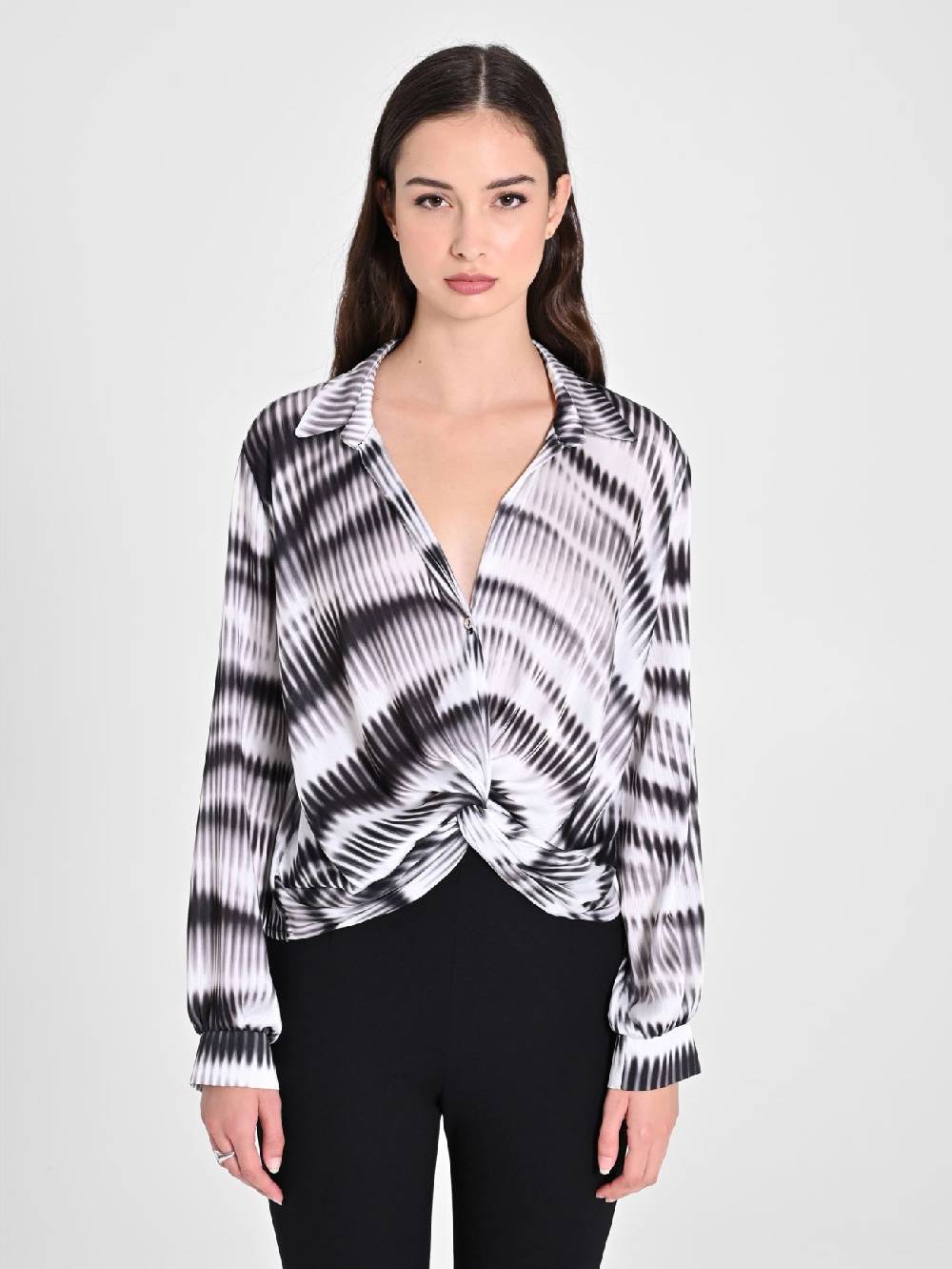 Rinascimento Blusa stampa Astratta Sostegno trimestrale