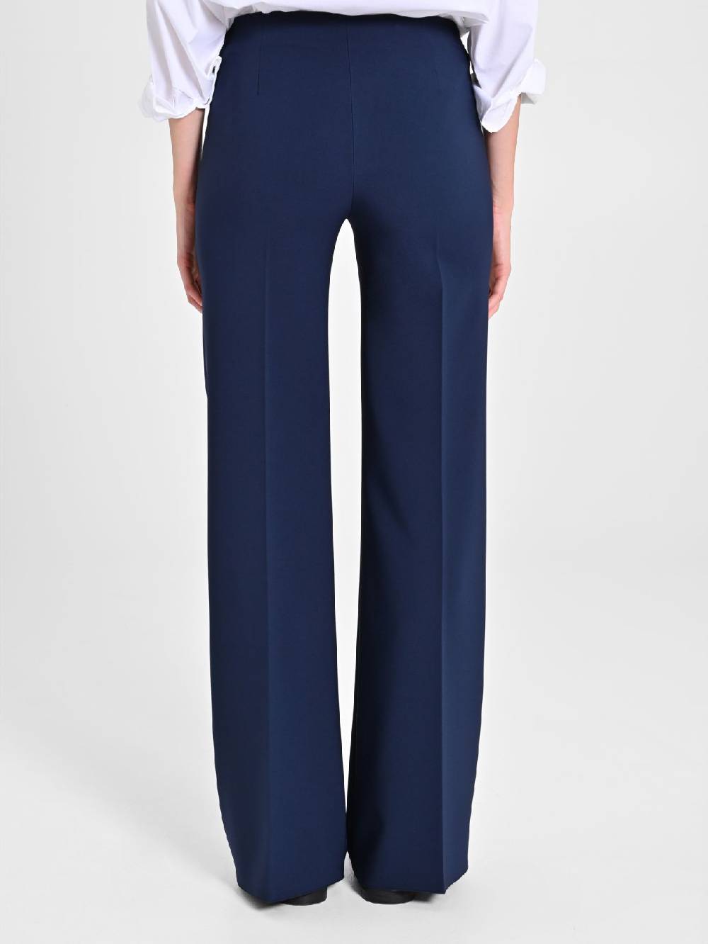 Rinascimento Pantaloni Palazzo in Tessuto Tecnico Blu Enormi sconti