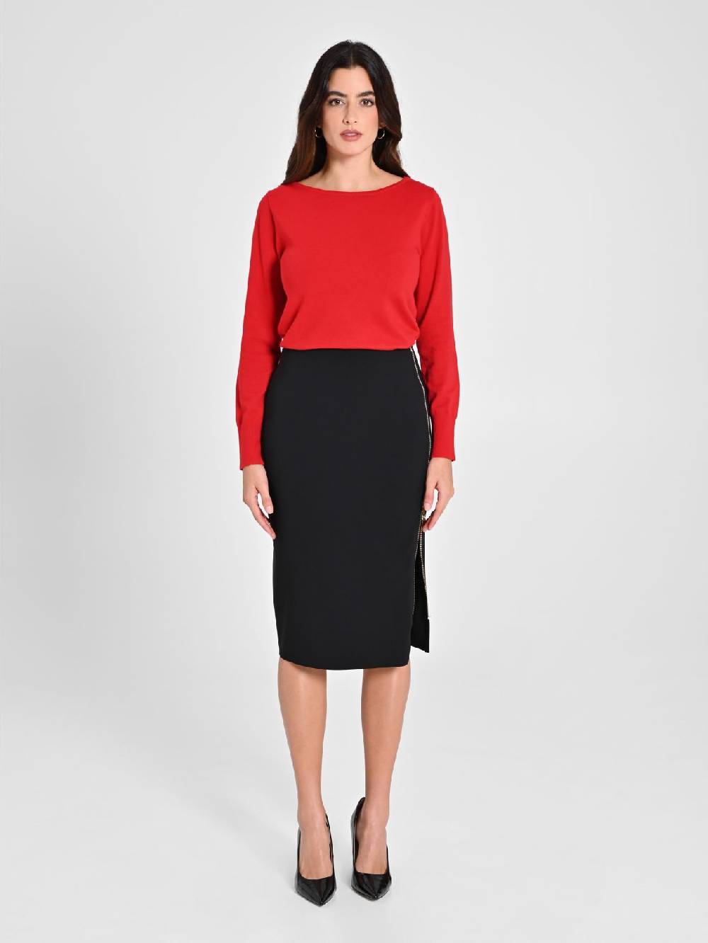 Rinascimento Maglioncino Rosso Navy Ecotec® Italy
