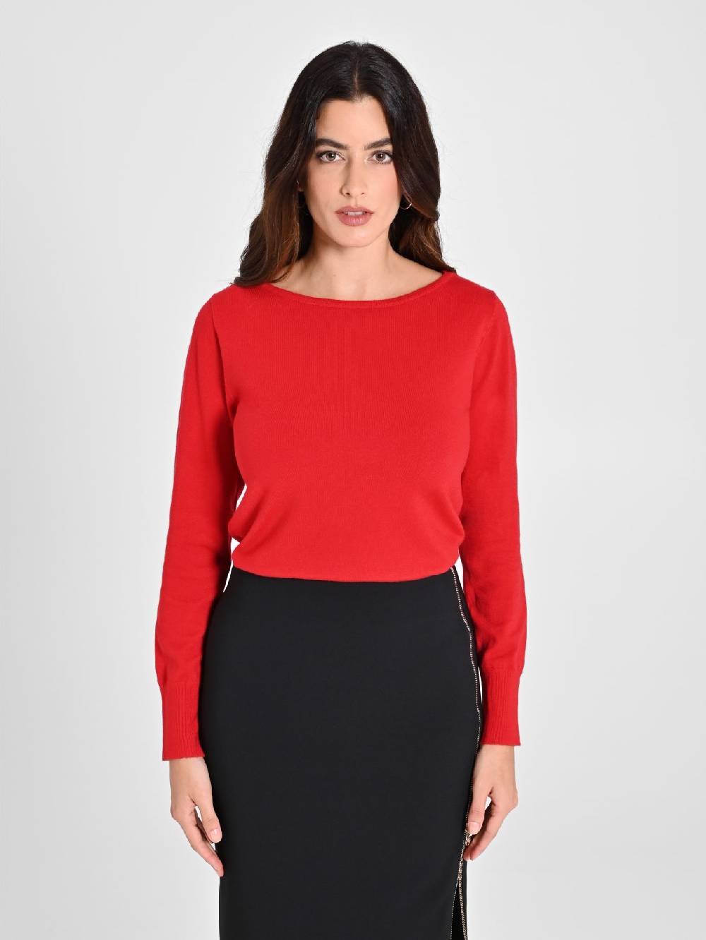 Rinascimento Maglioncino Rosso Navy Ecotec® Italy