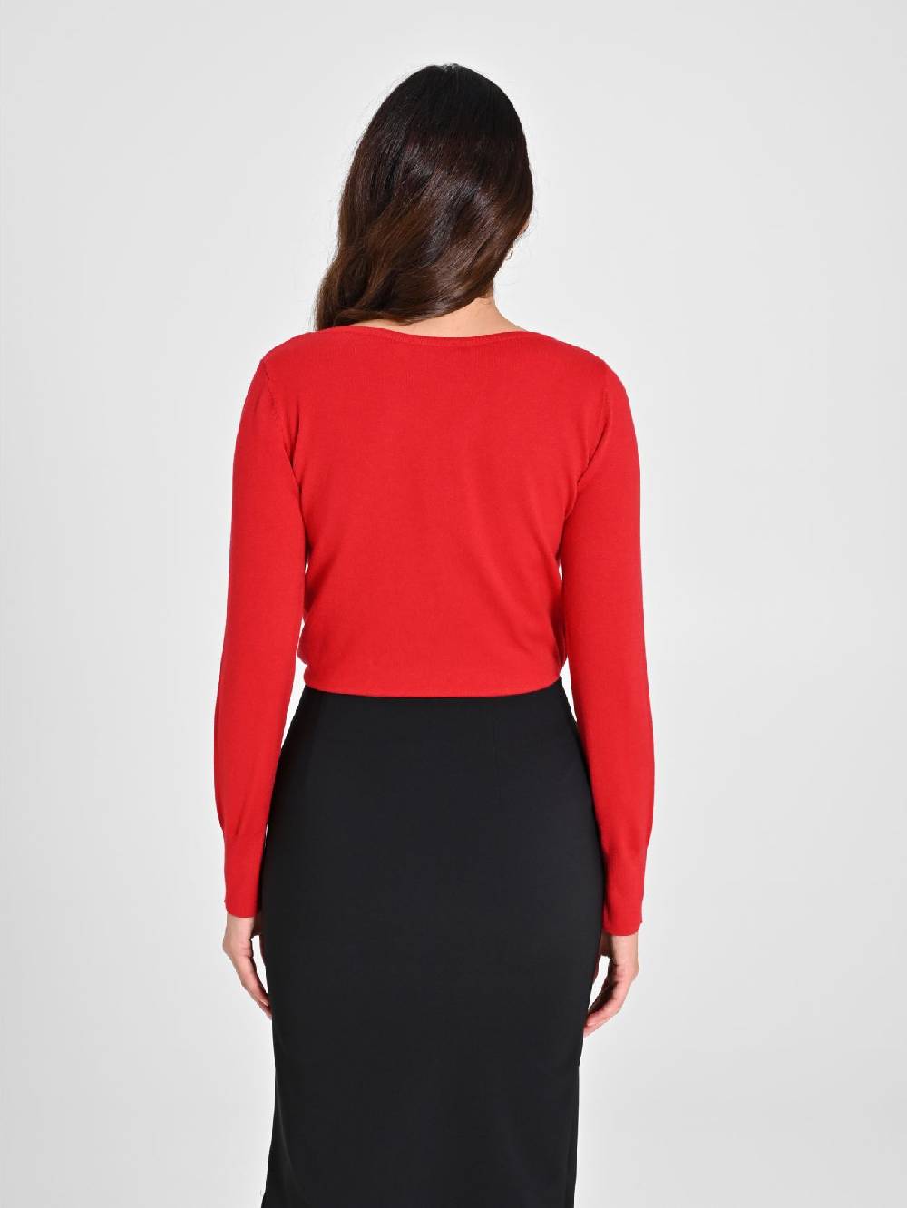 Rinascimento Maglioncino Rosso Navy Ecotec® Italy