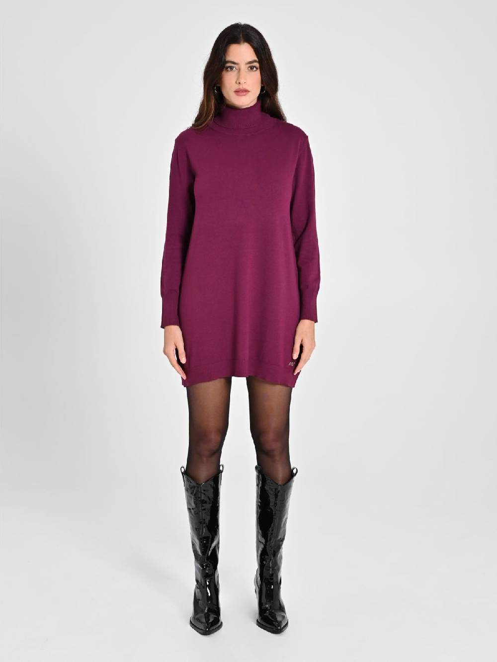 Rinascimento Abito Bordeaux in Maglia Ecotec® Donna Italia