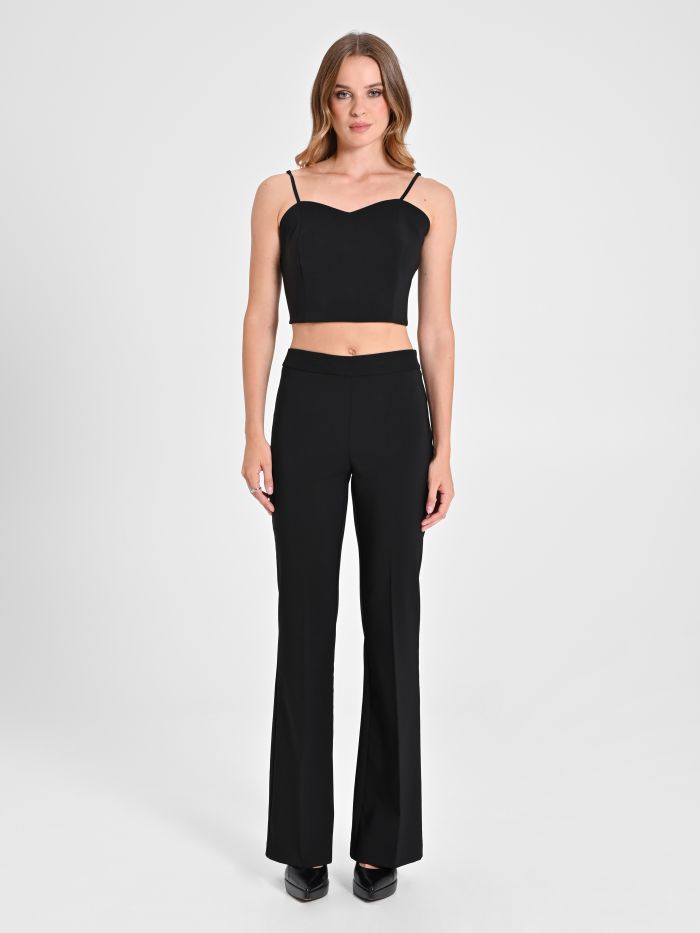 Rinascimento Pantaloni Mid Flared in Tessuto Tecnico Outlet