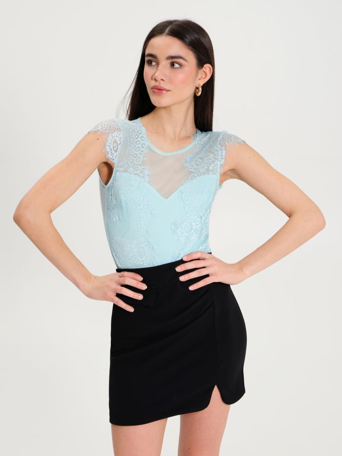 Rinascimento Top Body in Pizzo Saldi Di Fabbrica