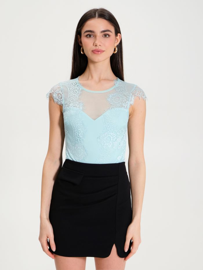 Rinascimento Top Body in Pizzo Saldi Di Fabbrica